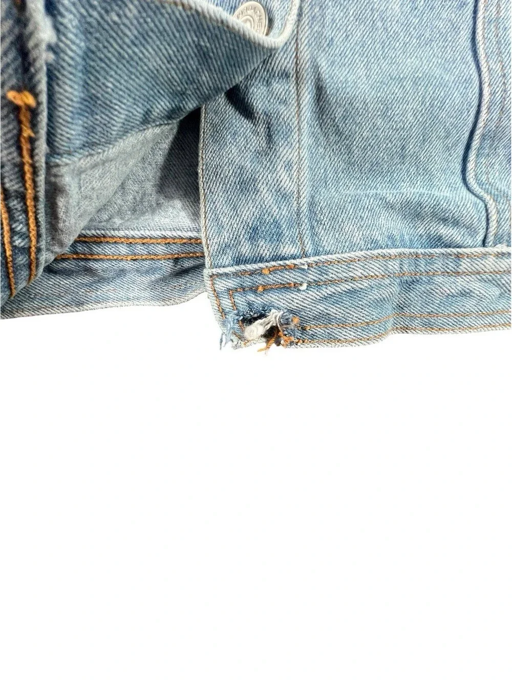 Vintage Jordache Floral Ribbon Denim Trucker Jacket Cropped Y2K Cottagecore